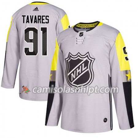 Camisola New York Islanders John Tavares 91 2018 NHL All-Star Metro Division Adidas Cinza Authentic - Homem